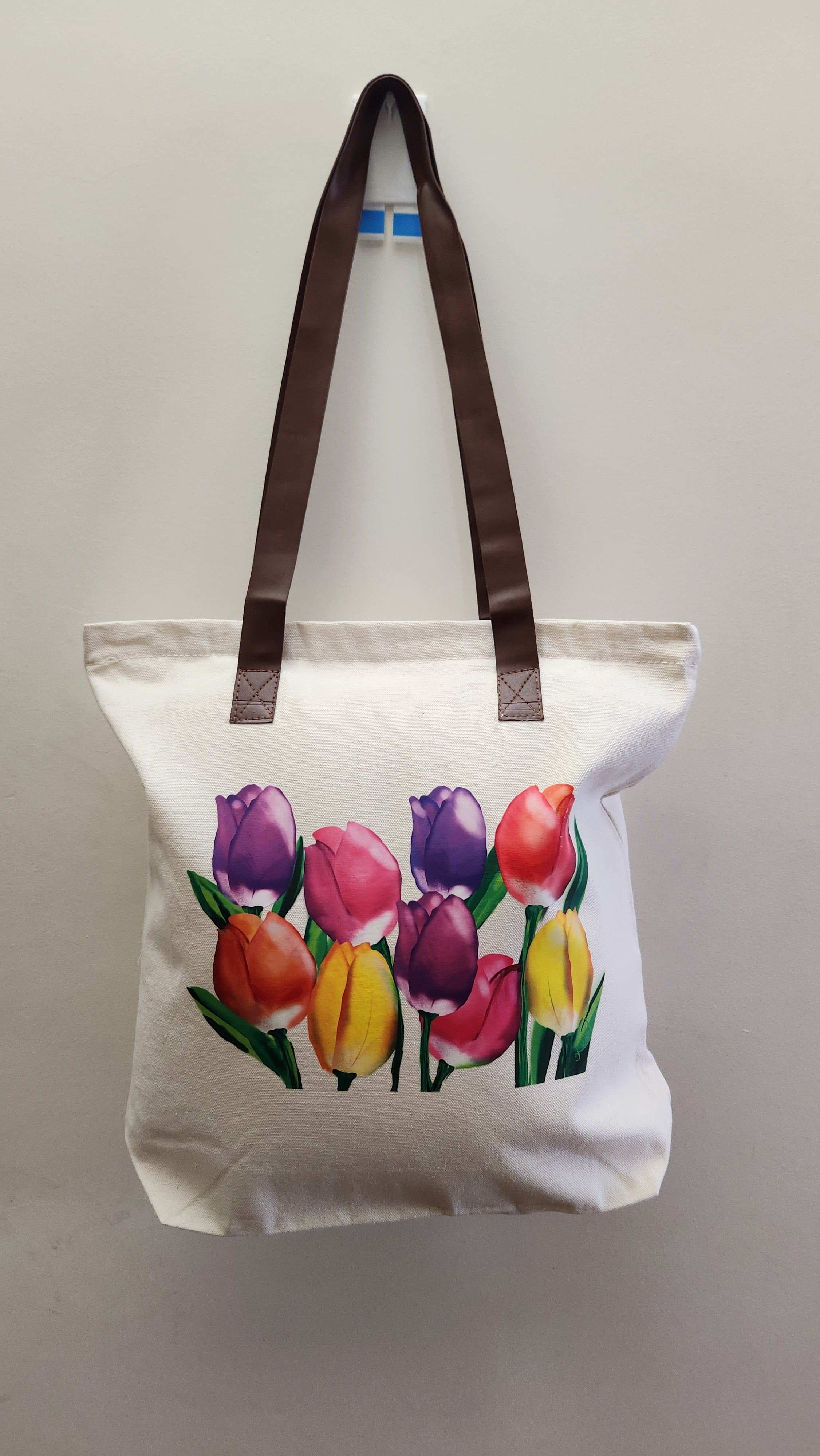 Boutique style tote bag - Colourful Tulip