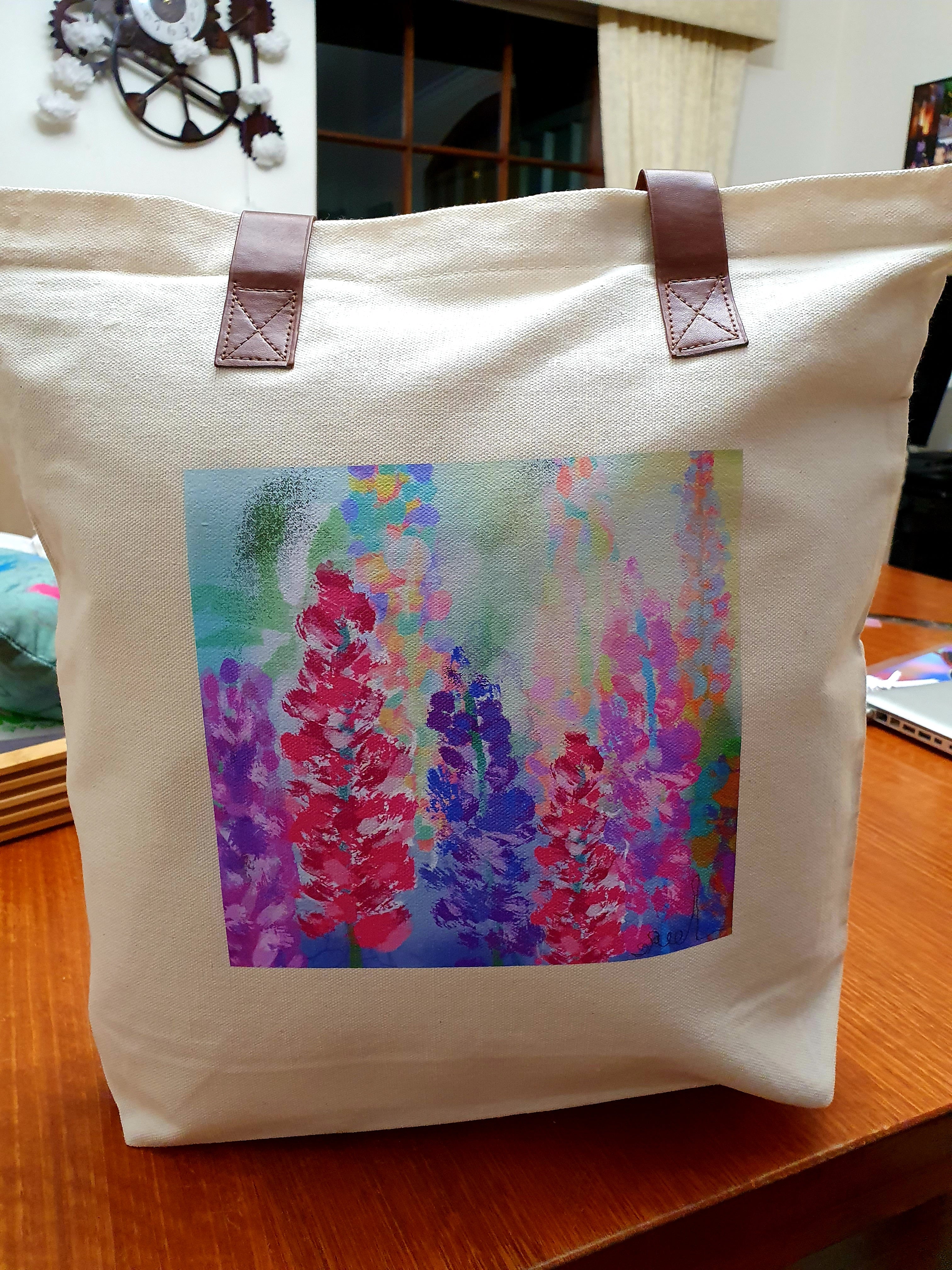 Boutique style tote bags  - Rainforest flowers