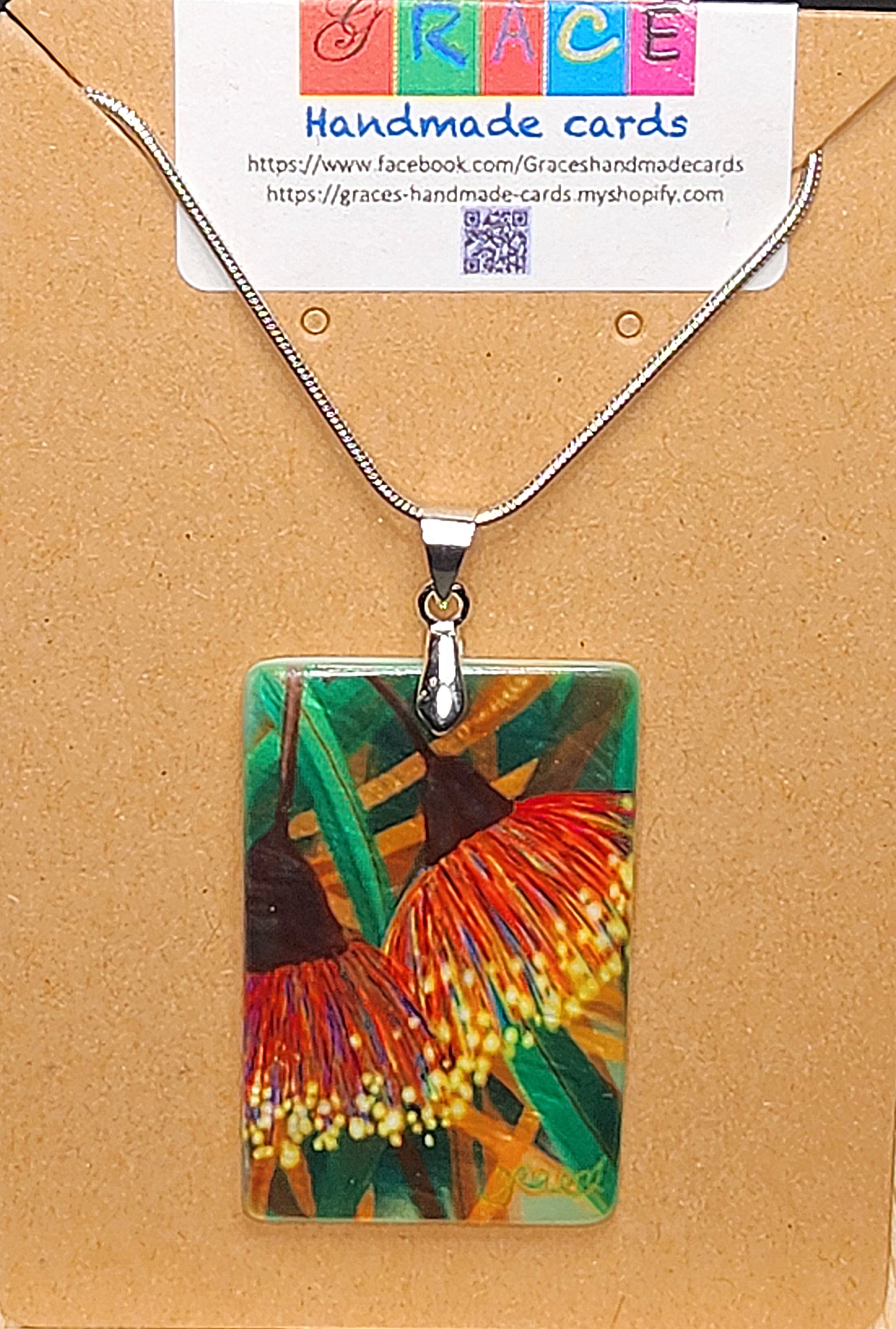 Rectangular Pendant-New Gumtree flowers