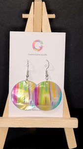 New waterfall round natural shell earrings