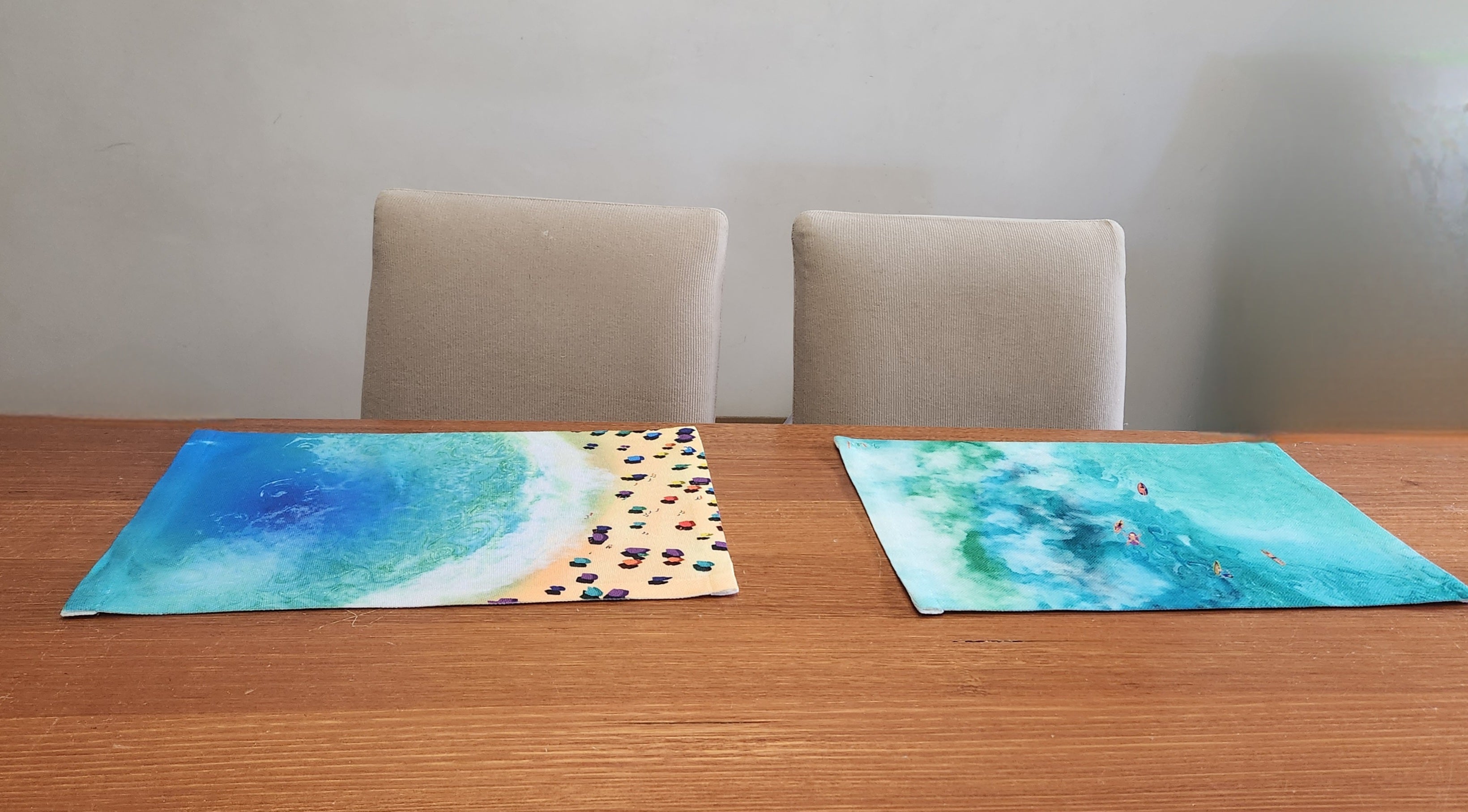 Placemats-busy beach and wipeout designs