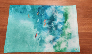 Placemats-busy beach and wipeout designs