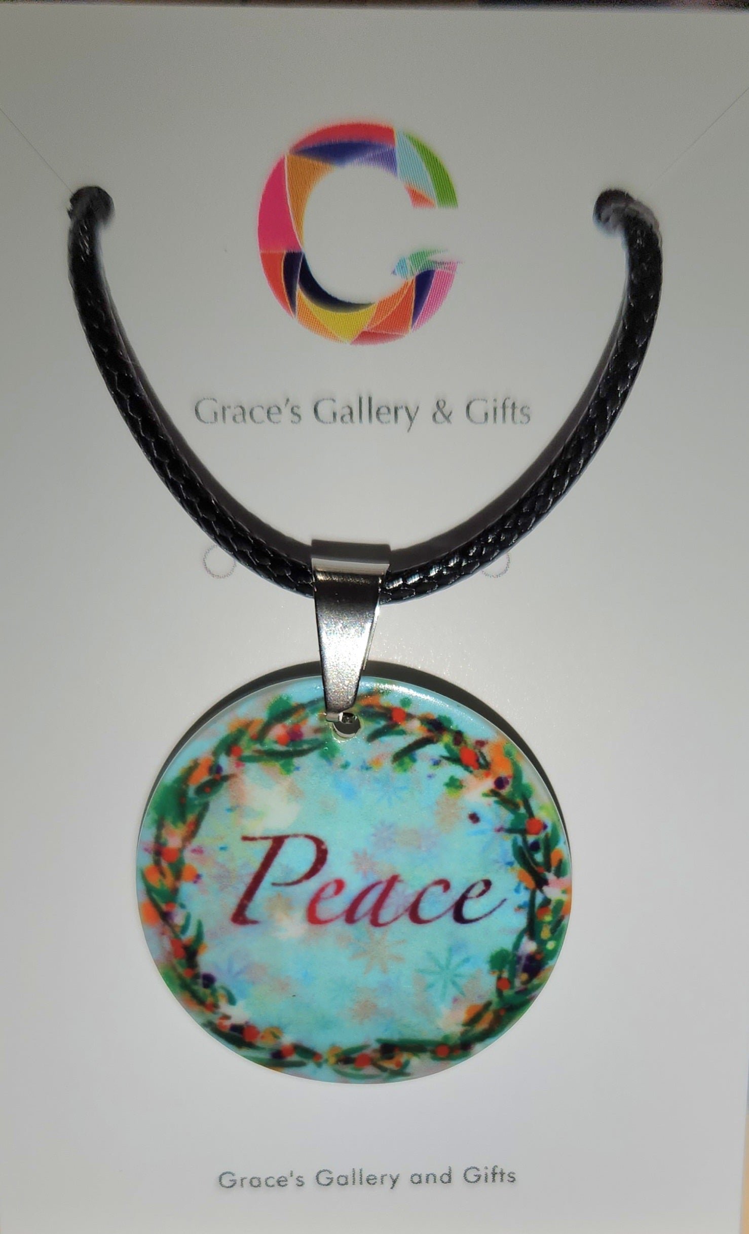 Round Pendant- Peace