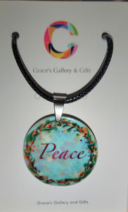 Round Pendant- Peace