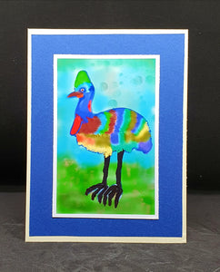 Digital designed card - Cassowary