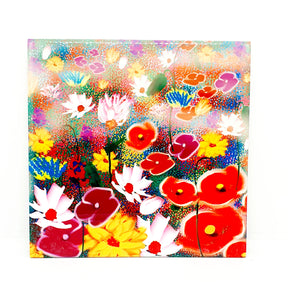 Ceramic trivet- field of flowers